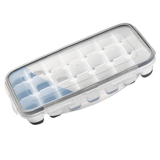 Bac à glaçons avec couvercle, polypropylène, 21 glaçons de 4 x 2,5 x 3 cm (2 pcs)