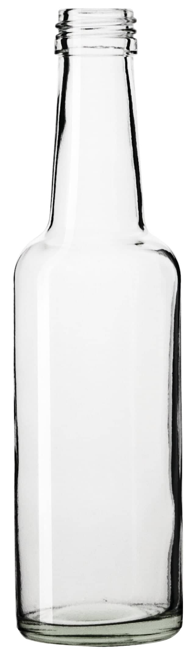 Botella de vidrio de cuello recto transparente - 250 ml