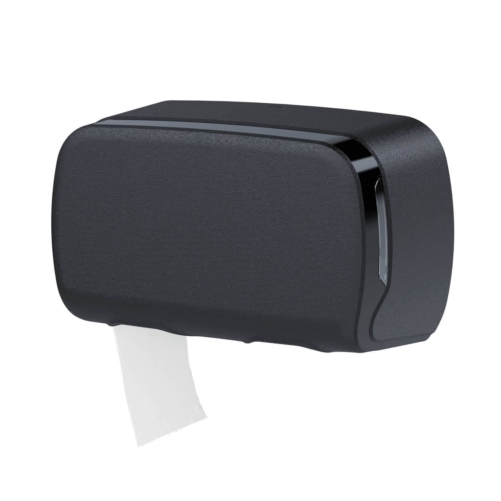 Distributeur de papier toilette pour 2 rouleaux sans mandrin - noir mat