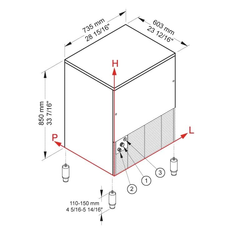 Brema Eiswürfelbereiter CB Serie 640A HC  B-QUBE DP - Würfel (72kg)