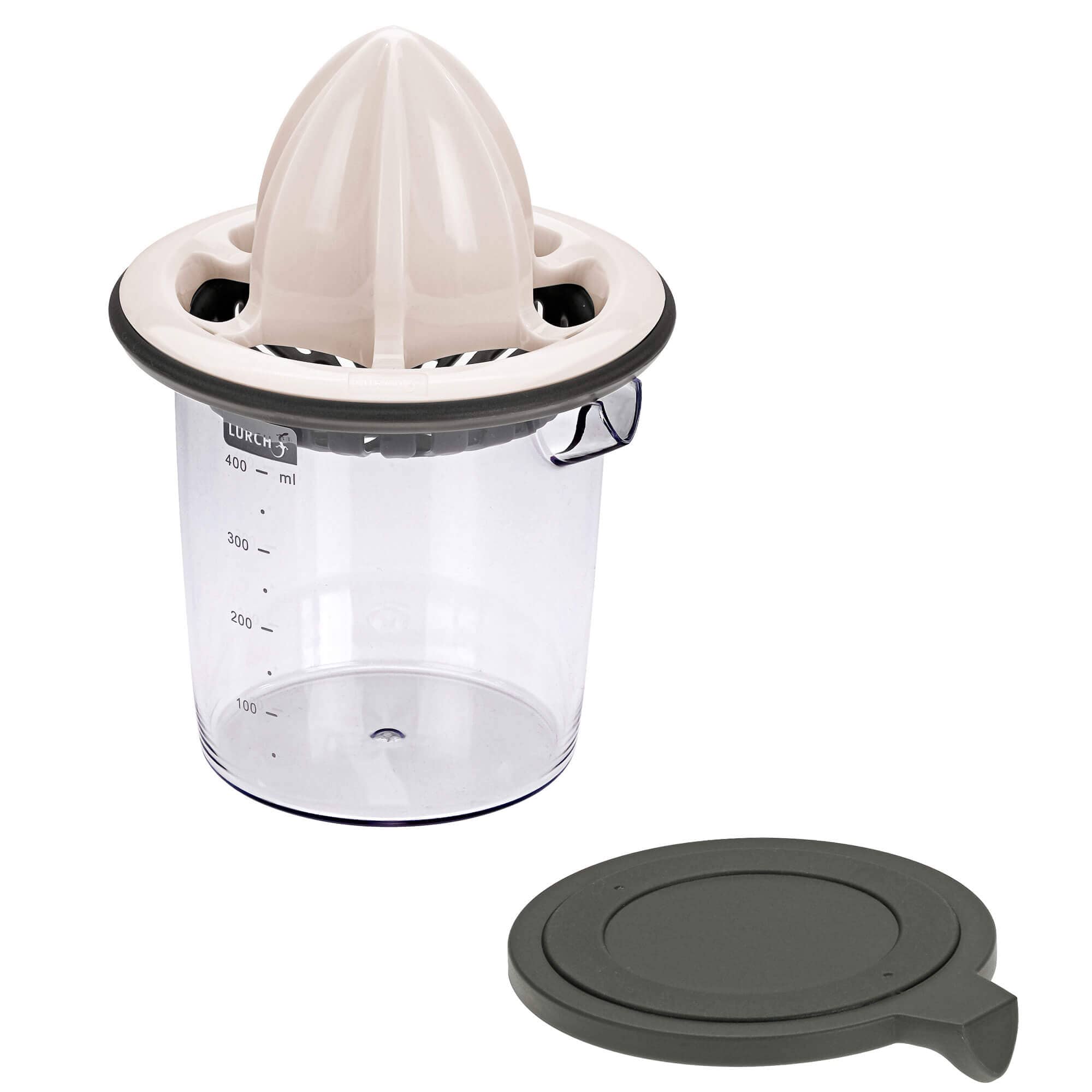 Exprimidor de cítricos Lurch, manual, con vaso y tapa