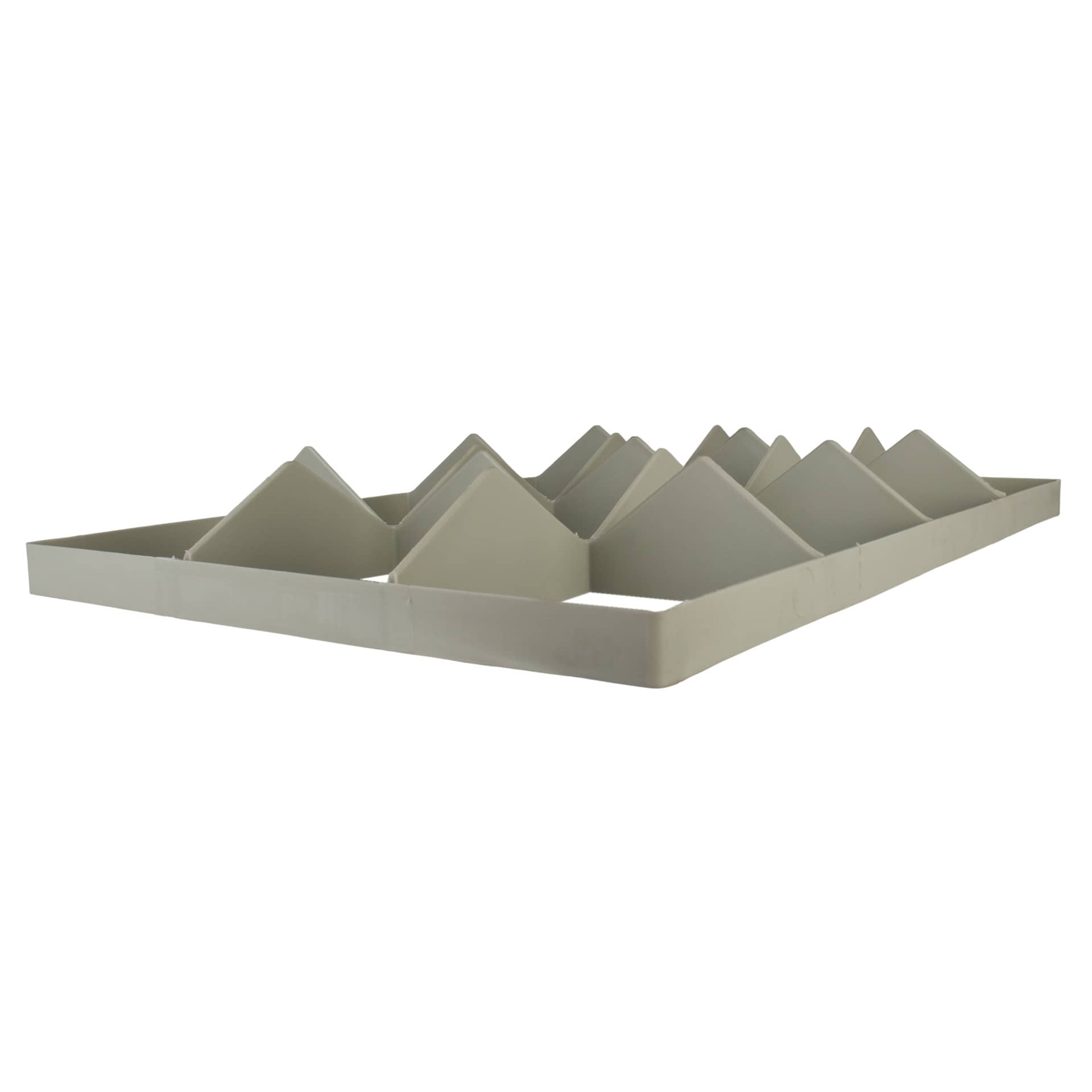 12-compartment insert (bottom) for glass transport crate, 137x117 mm, gray