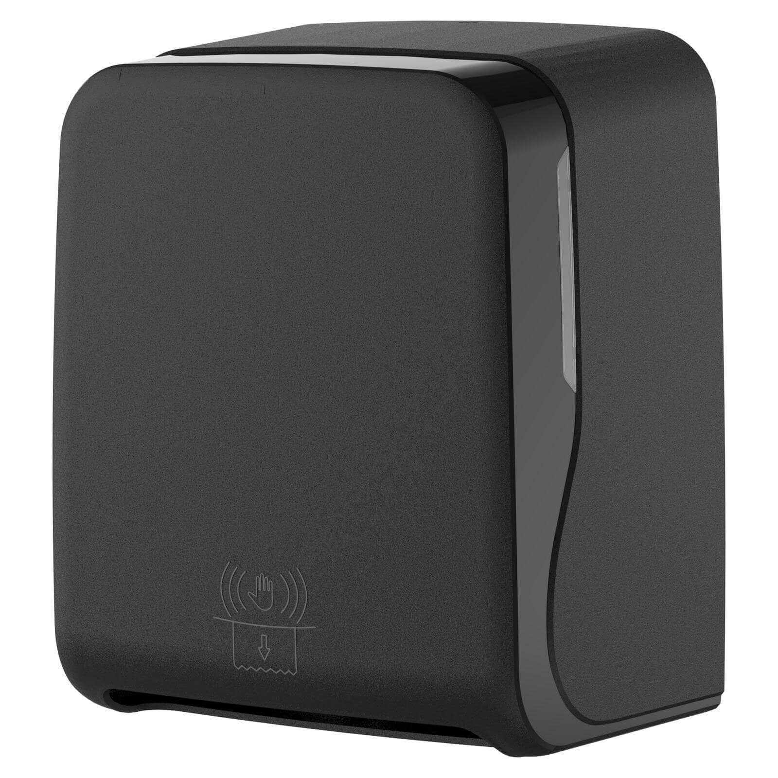 Distributeur de rouleaux d'essuie-mains avec capteur, plastique - noir mat