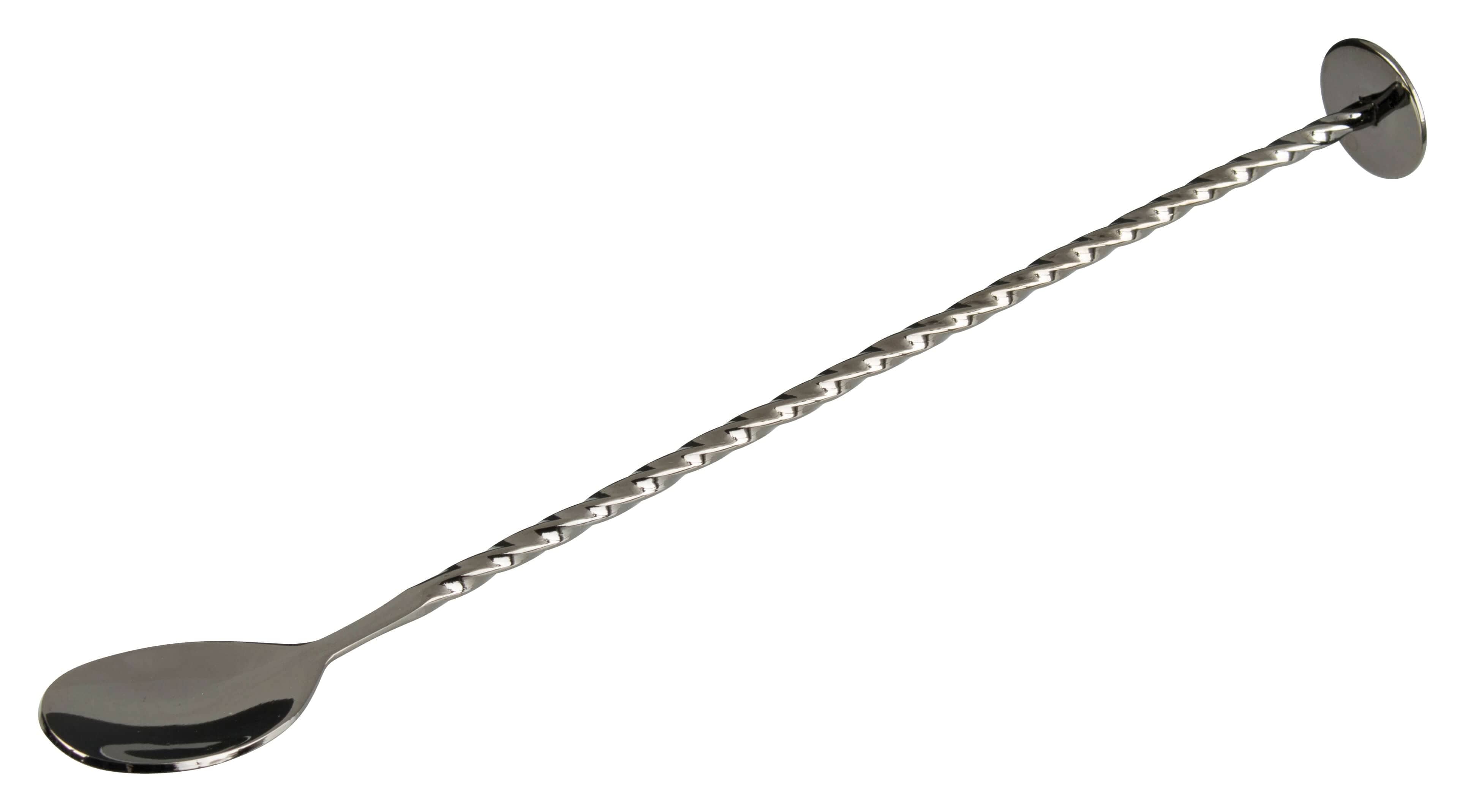 Cuchara de bar con base plana, negro metalizado, Überbartools - 25,5 cm