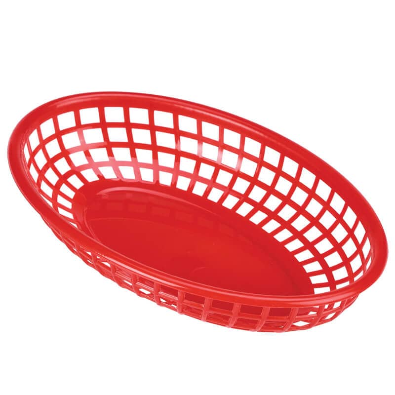 Tischkorb / Fast-Food-Korb, PP, 23,5x15,4cm - rot (6 Stk.)