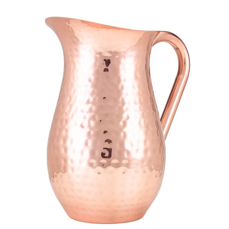 Water Jug Hammered Stainless Steel, Copper-colored - 2,0 l