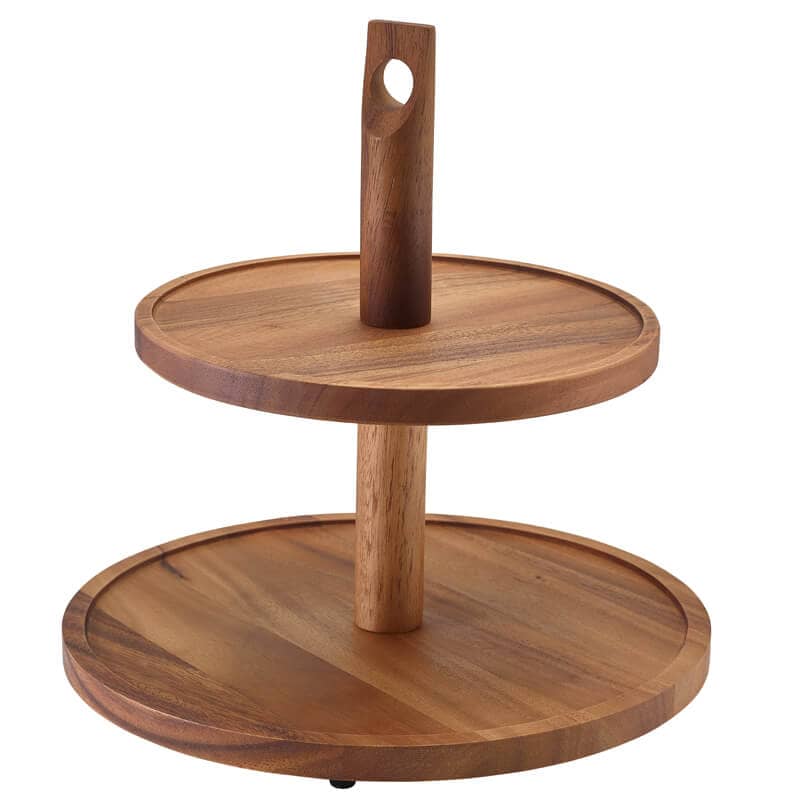 Etagere, 2 pisos - madera de acacia