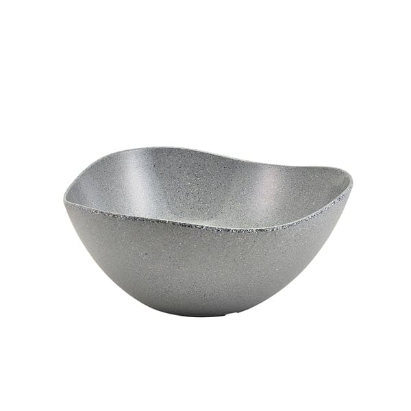 Triangular melamine bowl, grey granite effect - 7,36l / 35cm