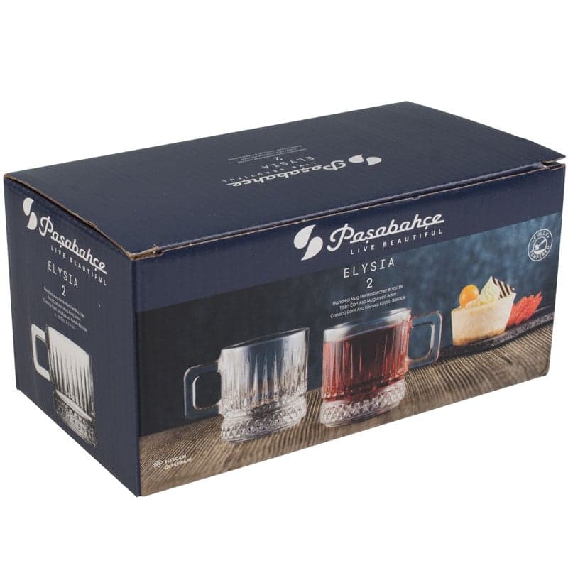 Handled mug Elysia, Pasabahce - 195ml (2 pcs.)