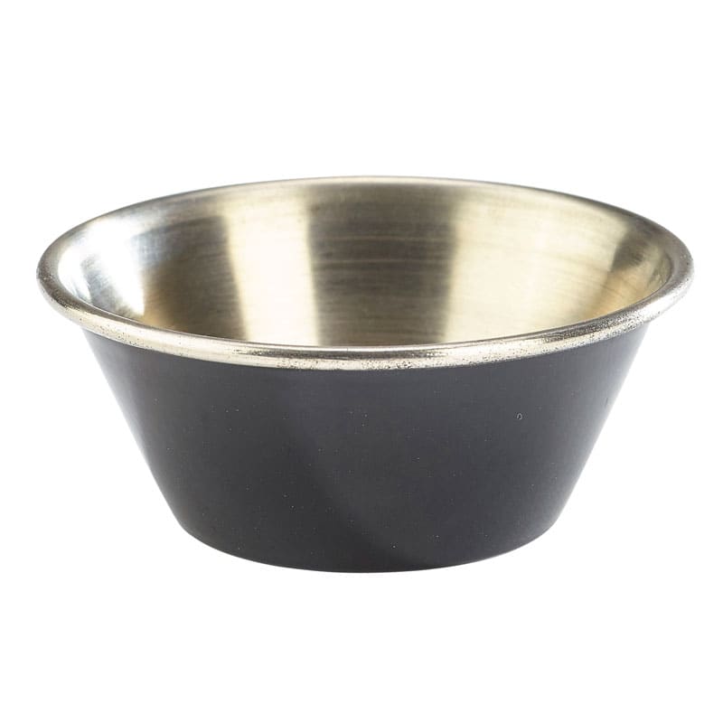 Coupelle à sauce, acier inoxydable, noir - 43 ml (24 pièces)