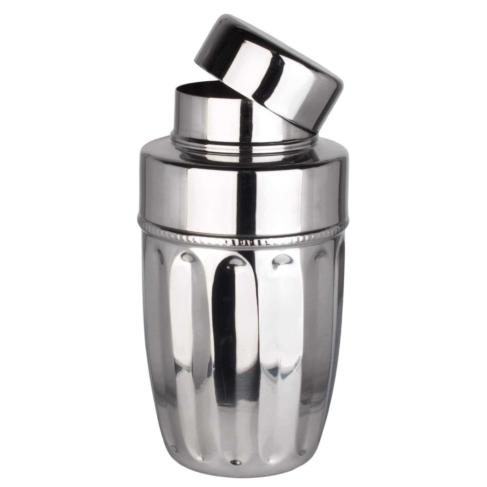 Cocktail Shaker Art Deco, dreiteilig, Edelstahl - 500ml