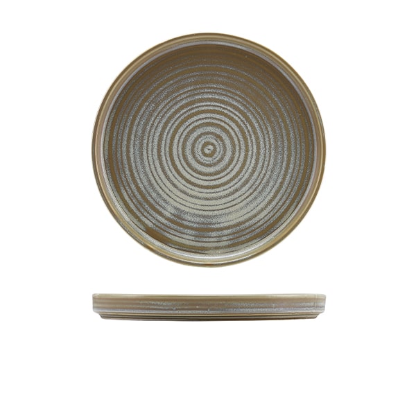 Assiette de présentation basse Terra Matt Grey – 21 cm (6 pcs)