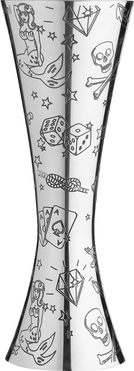 Medidor doble Aero Tattoo, Urban Bar - acero inoxidable (25/50 ml)
