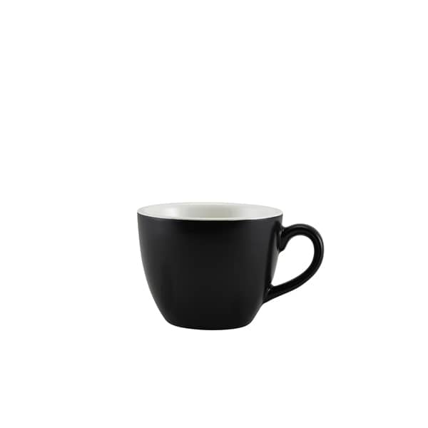 Taza de café espresso de porcelana negro mate – 90 ml (6 uds)