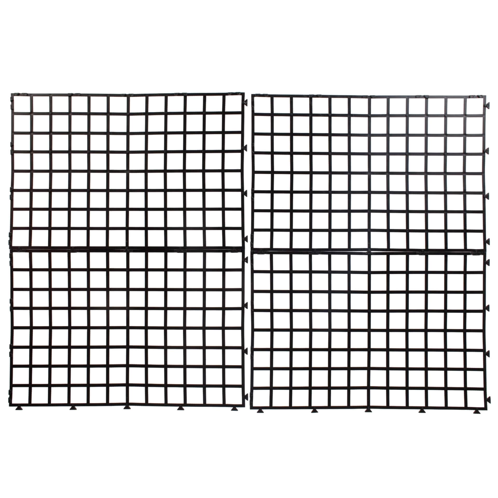 Egouttoir emboîtable, noir - 4 pcs.