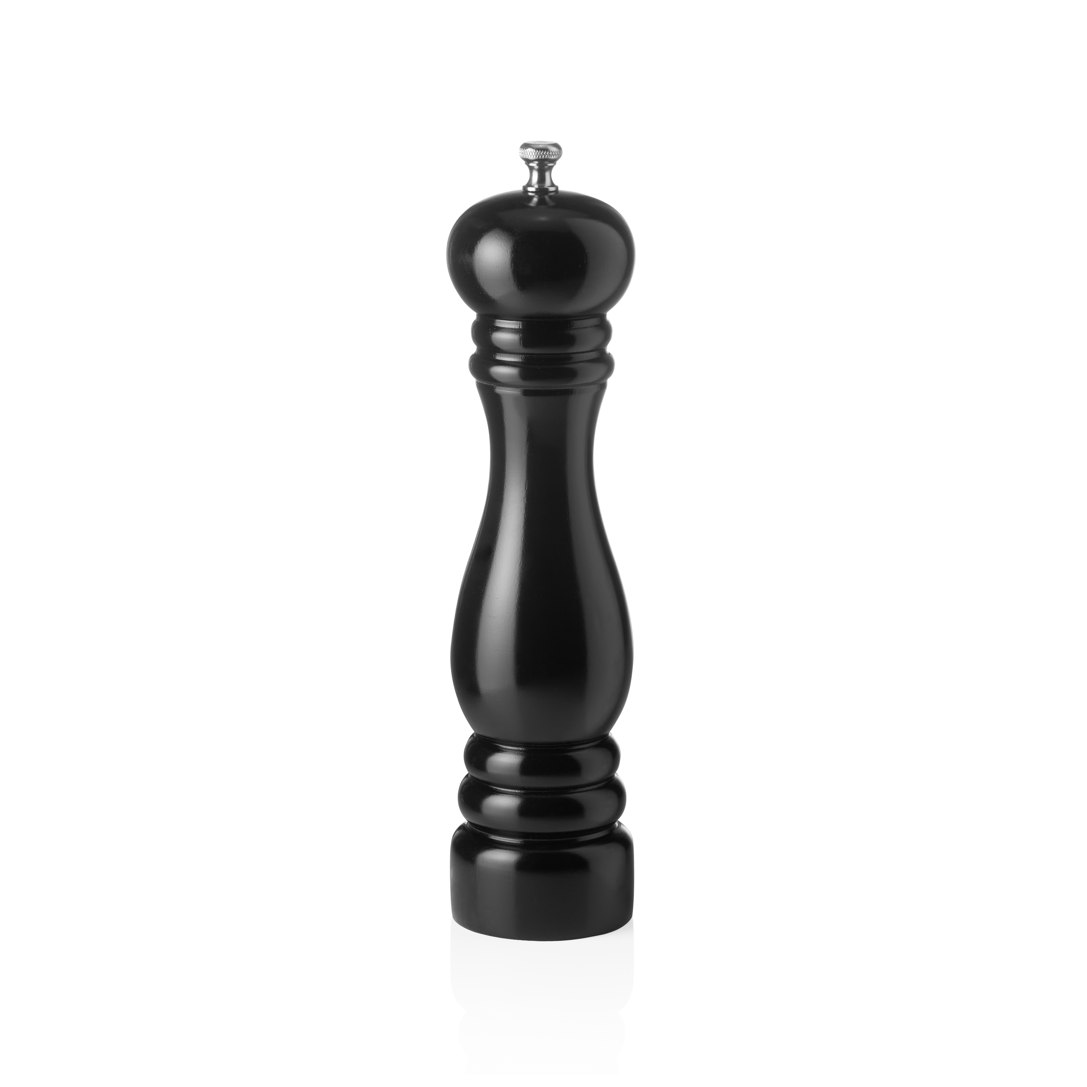 Salt mill, rubber tree wood black - 25cm