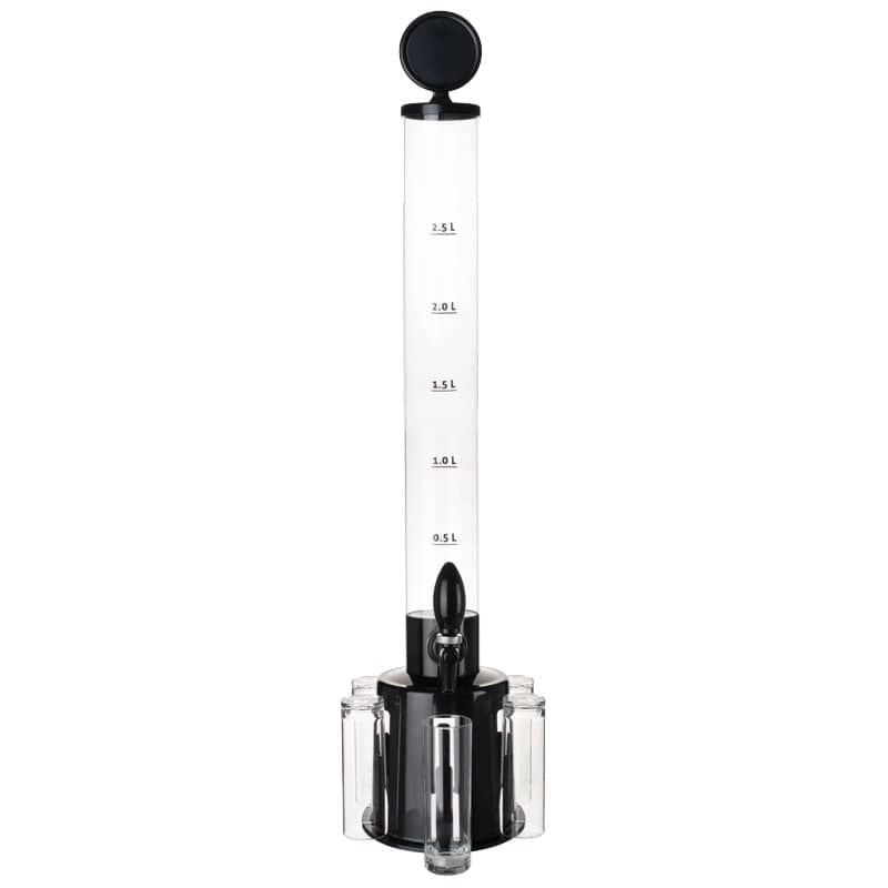 Columna para bebidas / columna para cerveza MP Tower, con 6 vasos