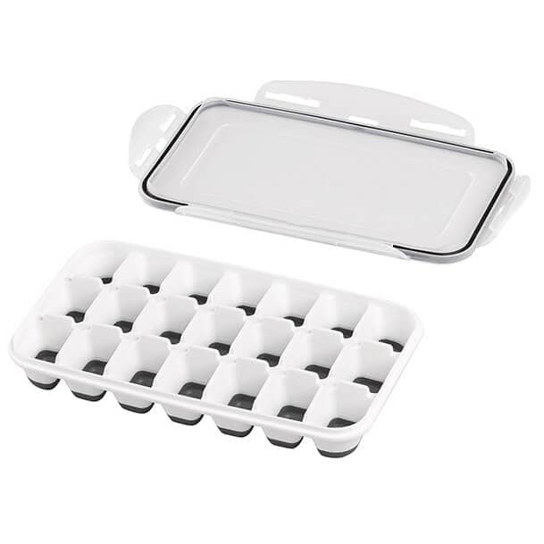 Bac à glaçons avec couvercle, polypropylène, 21 glaçons de 4 x 2,5 x 3 cm (2 pcs)