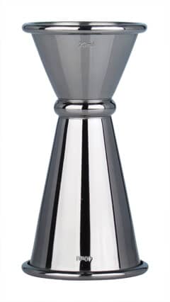 Doppelmessbecher Japan Style, gunmetal black - Edelstahl (20/40ml)