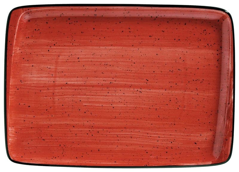 Bonna Aura Passion Moove Platte 23x16cm rot - 12 Stück
