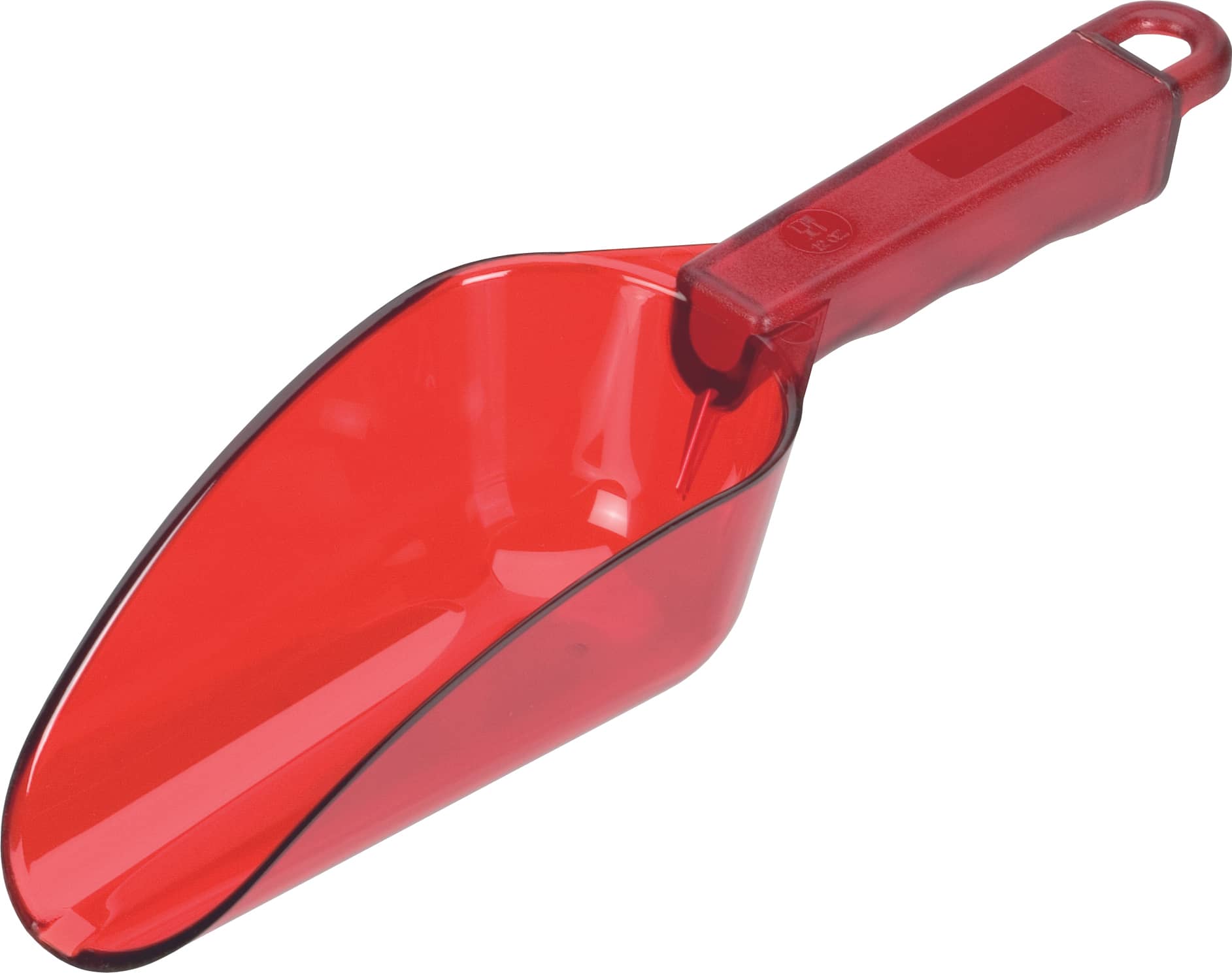Ice scoop, polycarbonate transparent red - 0,7l