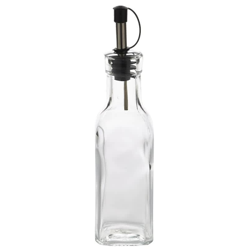 Botella de aceite/vinagre con vertedores, vidrio - 170 ml