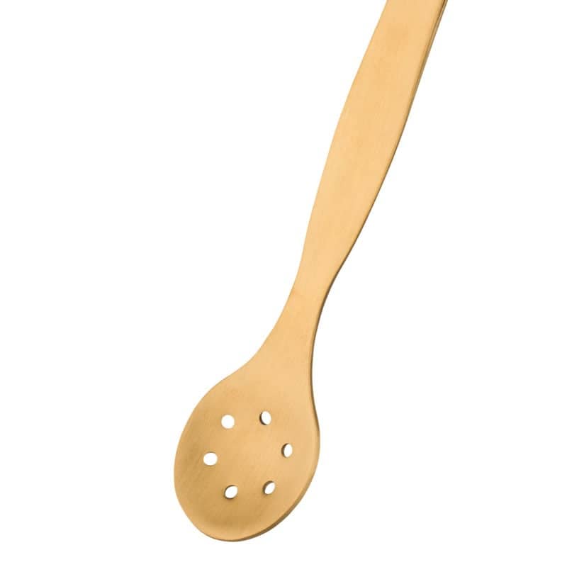 Pinzette mit Löffel, Edelstahl goldfarben, Ginza - 27cm