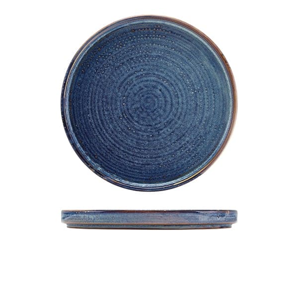 Niedriger Präsentationsteller Terra Aqua Blue – 25 cm (6 Stk.)