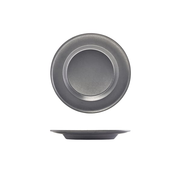 Plato, acero inoxidable vintage, hondo - 26 cm