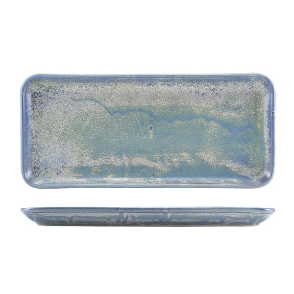 Placa rectangular estrecha Terra Seafoam – 36 x 16,5 cm (3 uds)