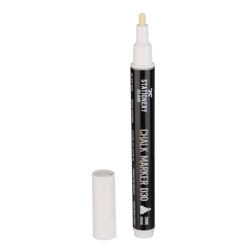 Kreidemarker D30, 3mm rund - weiß (10 Stk.)
