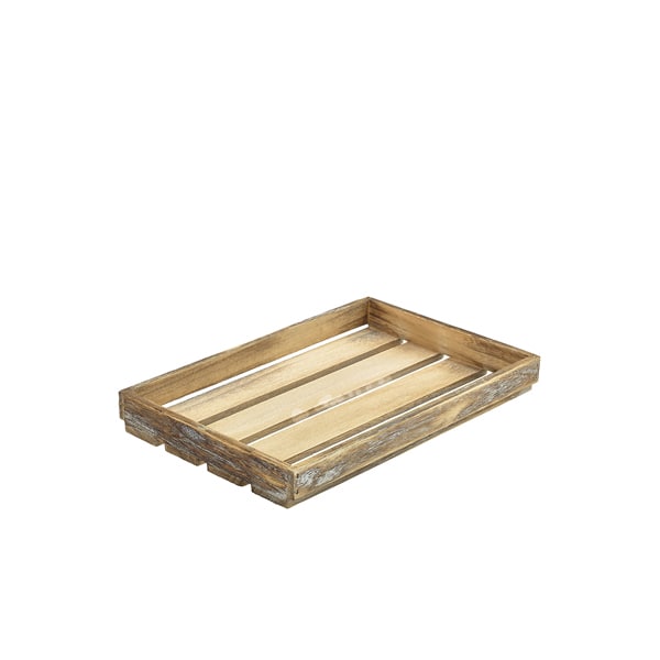 Caja rústica de madera - 35 x 23 x 4 cm