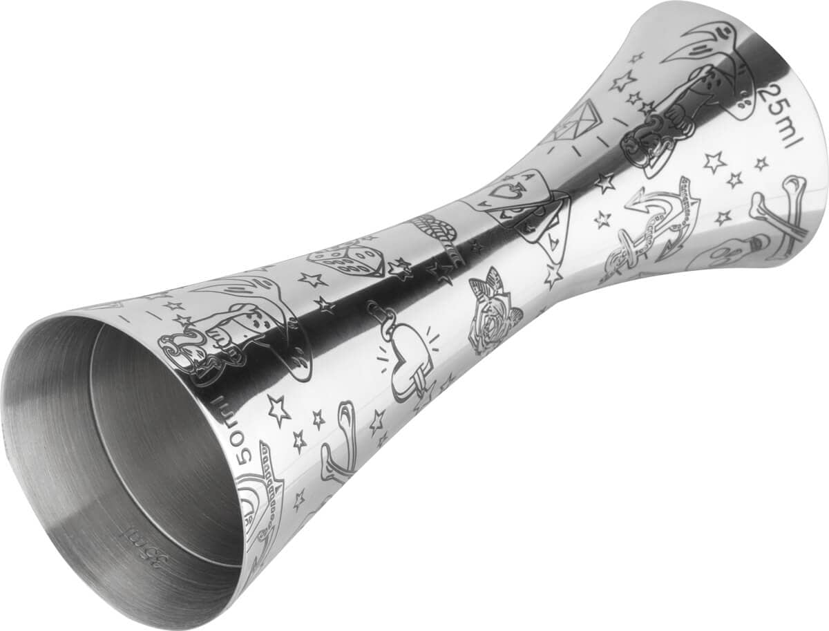 Medidor doble Aero Tattoo, Urban Bar - acero inoxidable (25/50 ml)