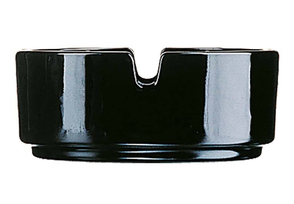 Aschenbecher Glas, Arcoroc -  schwarz (8,5cm)