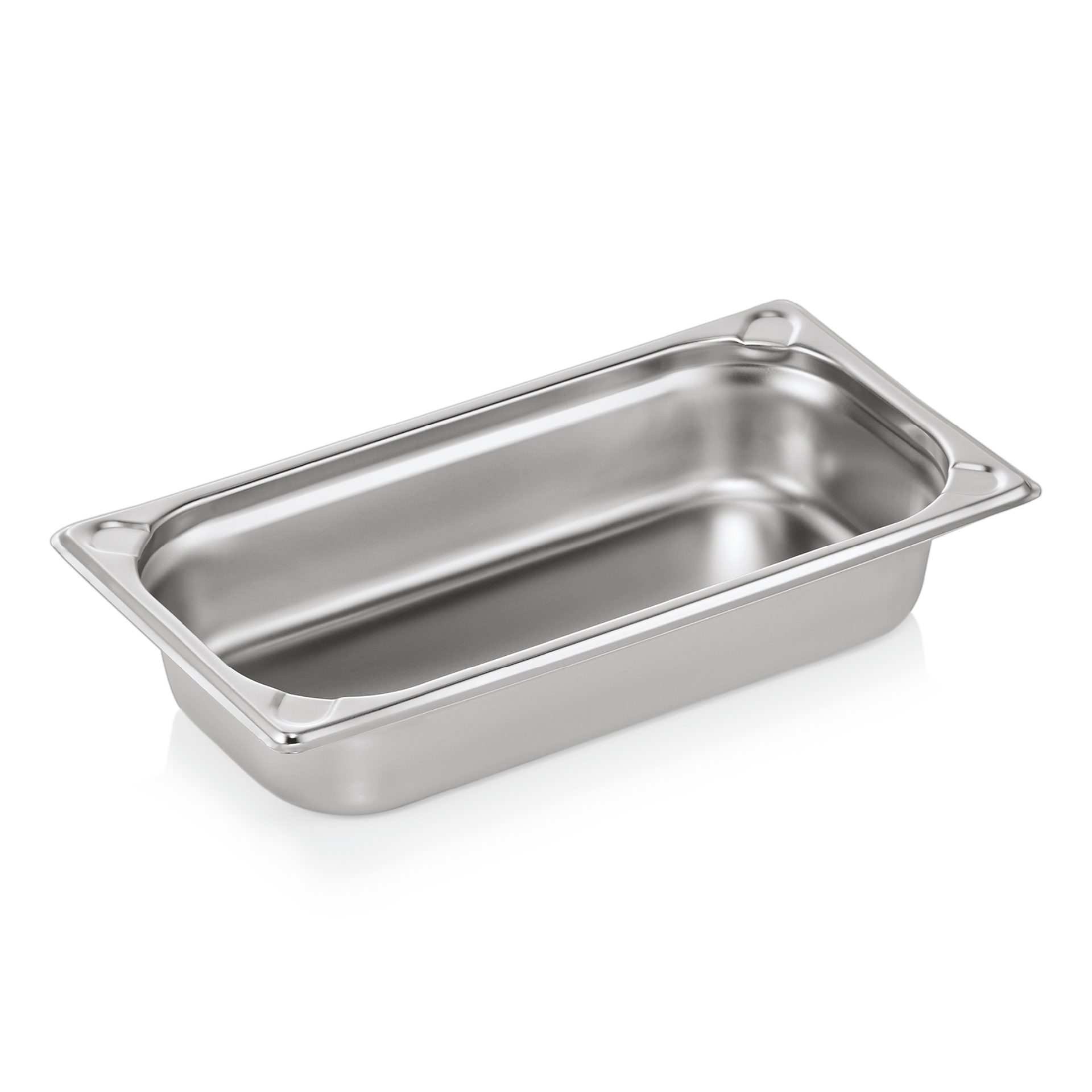 GN 1/3 Behälter, U-Ecken, CNS - H 6,5cm (Serie GN CORE)