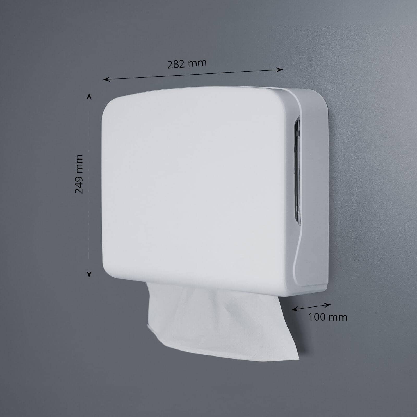 Handtuchspender Mini für Papierhandtücher - weiß matt