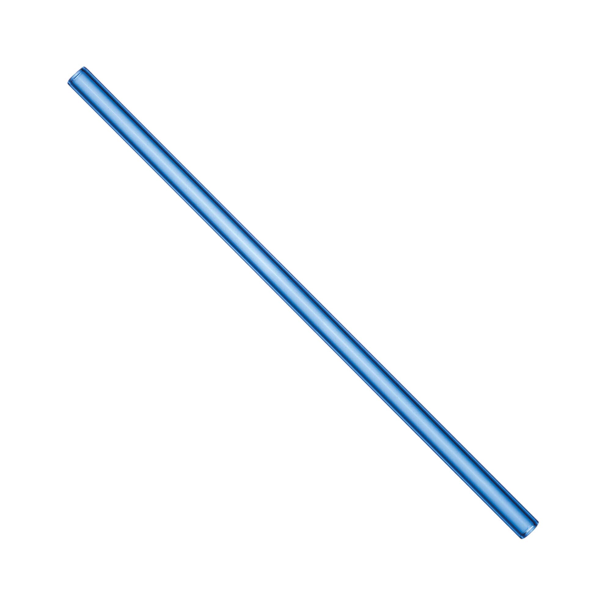 Pailles en verre (8x200mm) - bleu (50 pcs + 3 brosses)