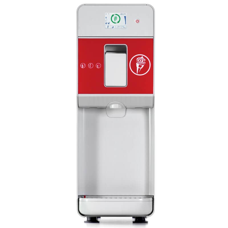 Máquina para hacer helados QUICK-GEL R290, pantalla táctil, carcasa blanca