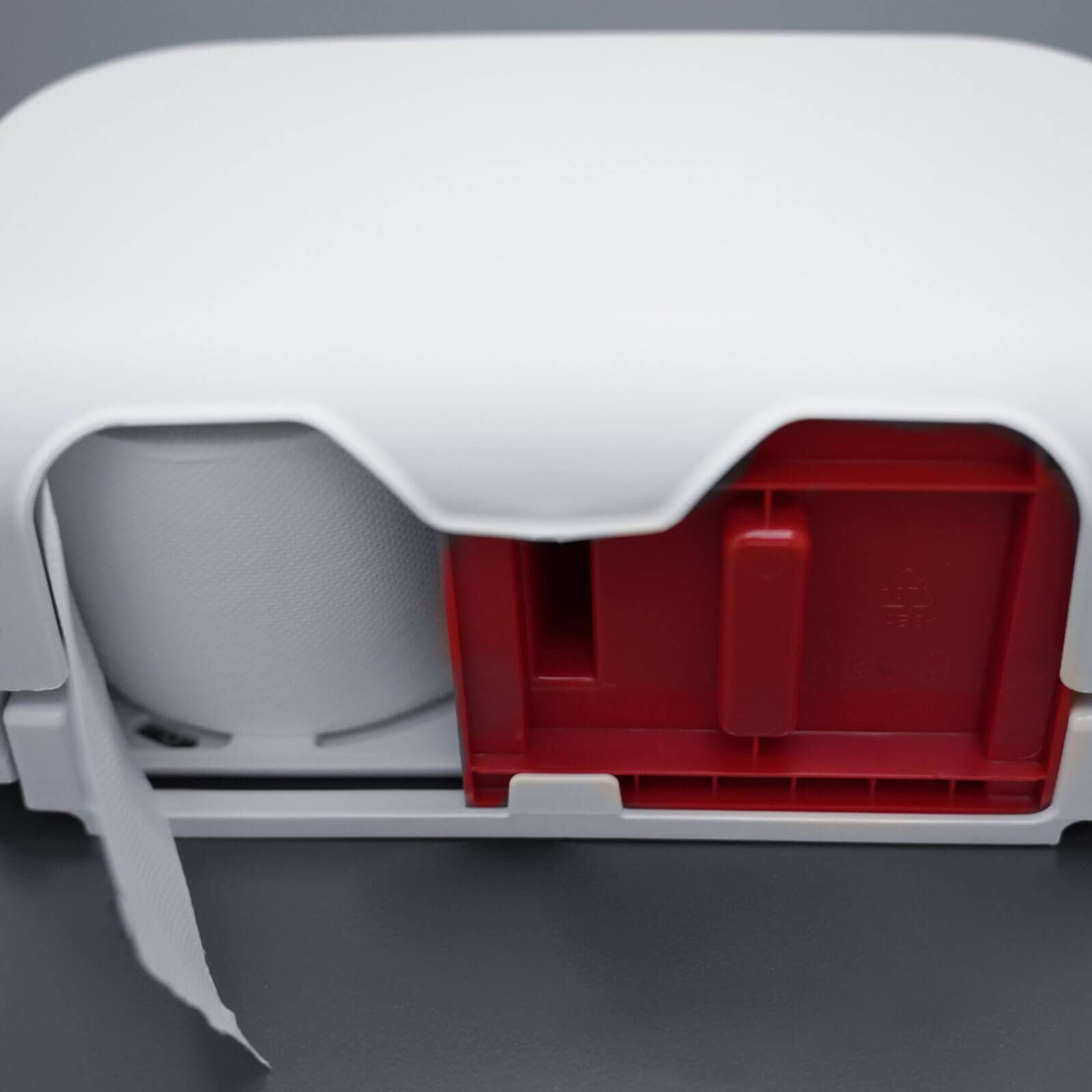Distributeur de papier toilette pour 2 rouleaux sans mandrin - blanc mat