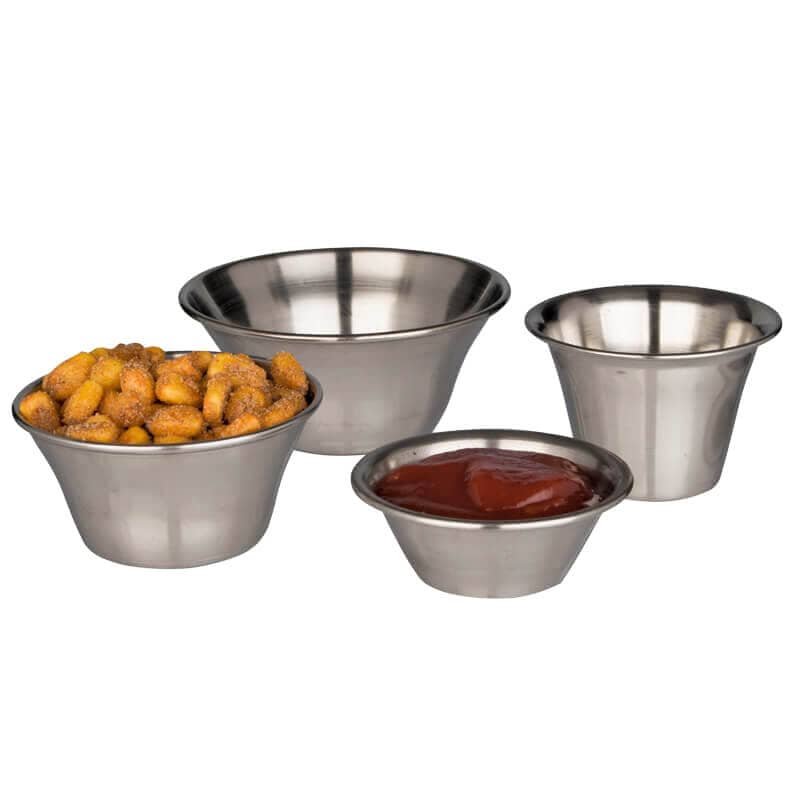Barquette à dips et à snacks, acier inoxydable - différentes tailles