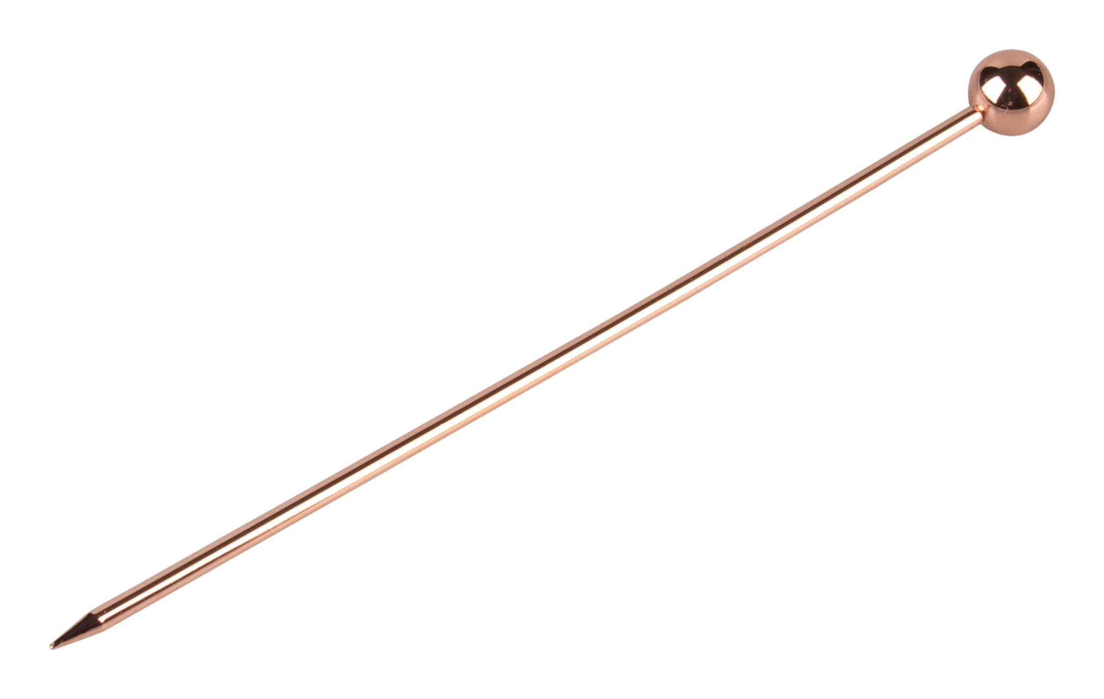 Cocktailspieße Kugel, Metall kupferfarben - 10,8cm (10 Stk.)