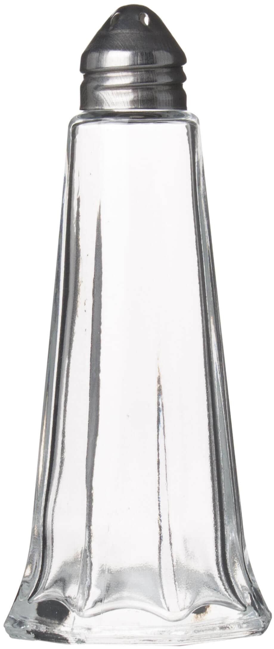 Salz- und Pfefferstreuer "Tower", Glas und Chrom - 11cm