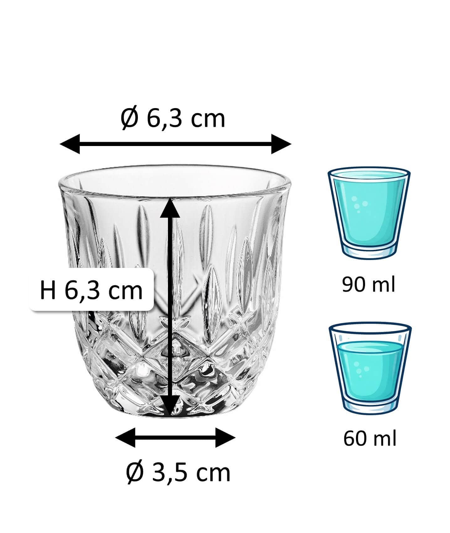 Espresso/Doppio Glas Noblesse, Nachtmann - 90ml (1 Stk.)