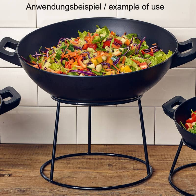 Round buffet riser, non-slip, black - 18 cm