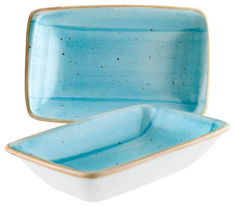 Bonna Aura Aqua Moove Rechteckschale 16x9cm türkis - 12 Stück