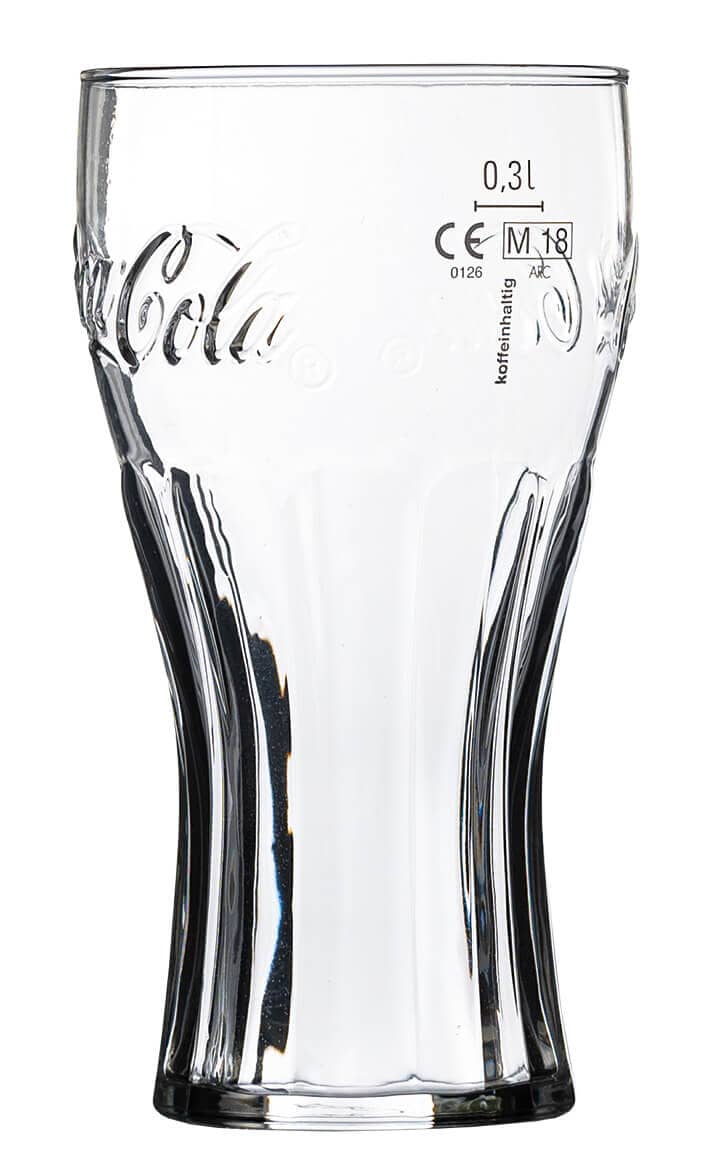 Coca-Cola Konturglas, Arcoroc - 370ml, 0,3l FS