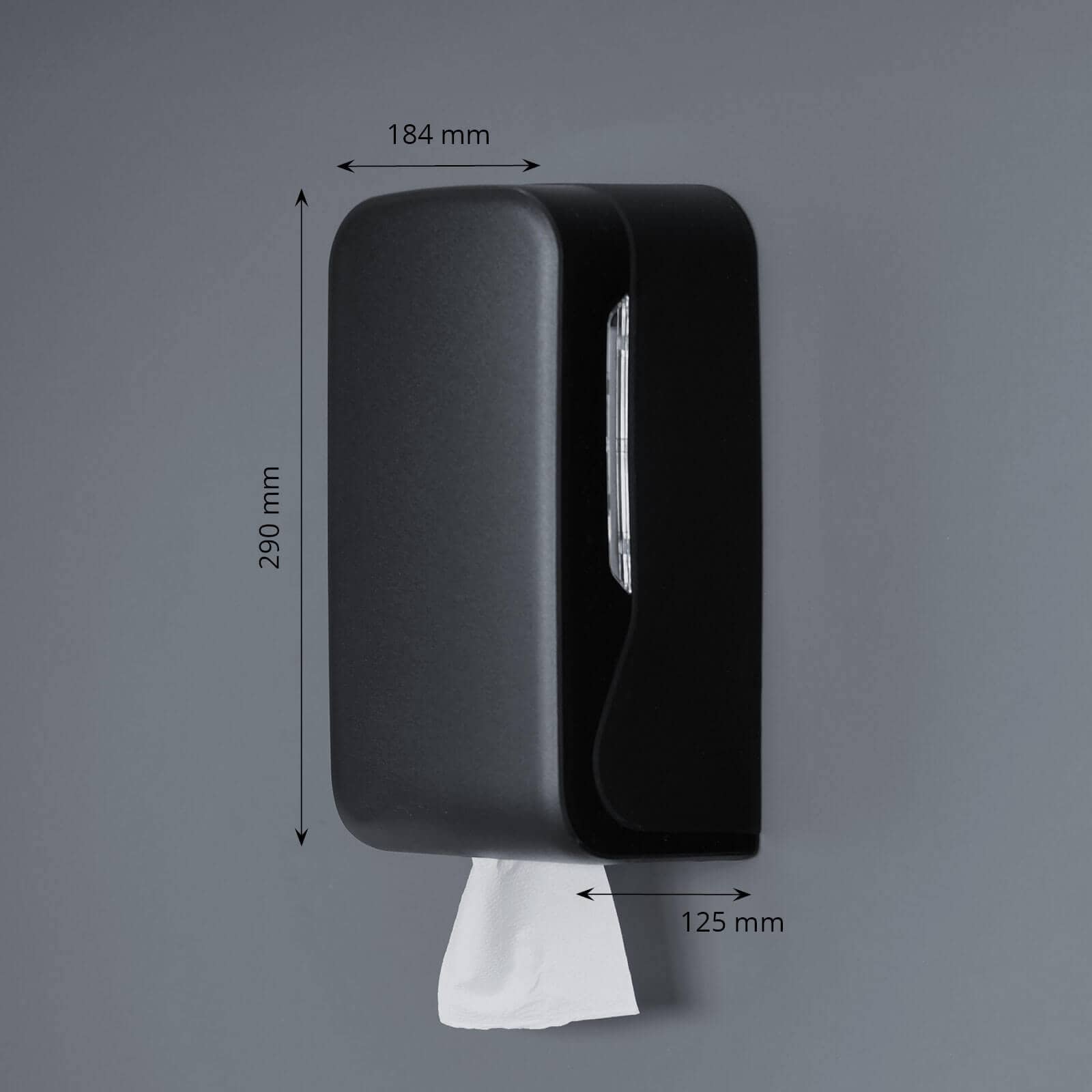 Single-sheet toilet paper dispenser - matte black