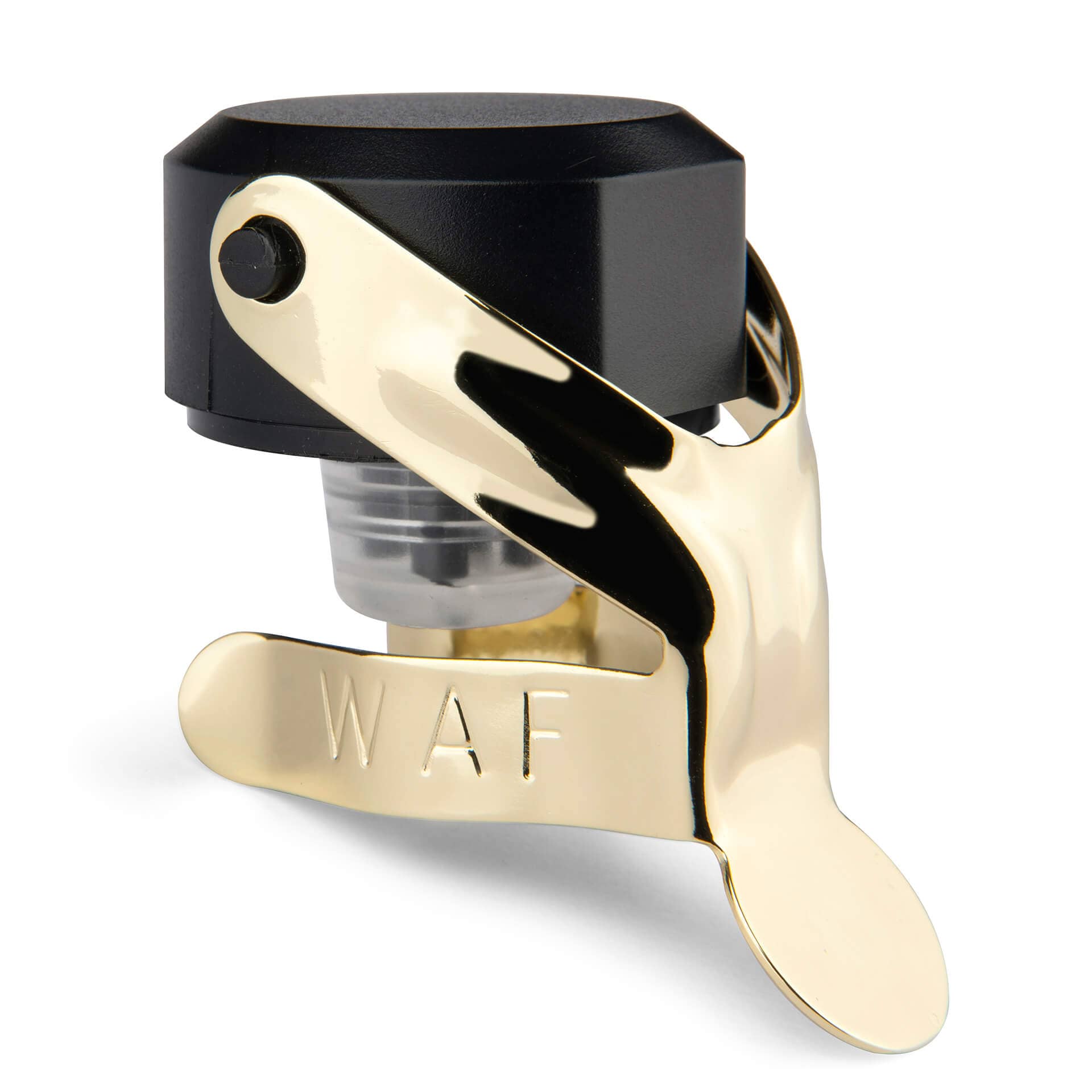 Champagne Bottle Closure, Prime Bar - Black and Gold