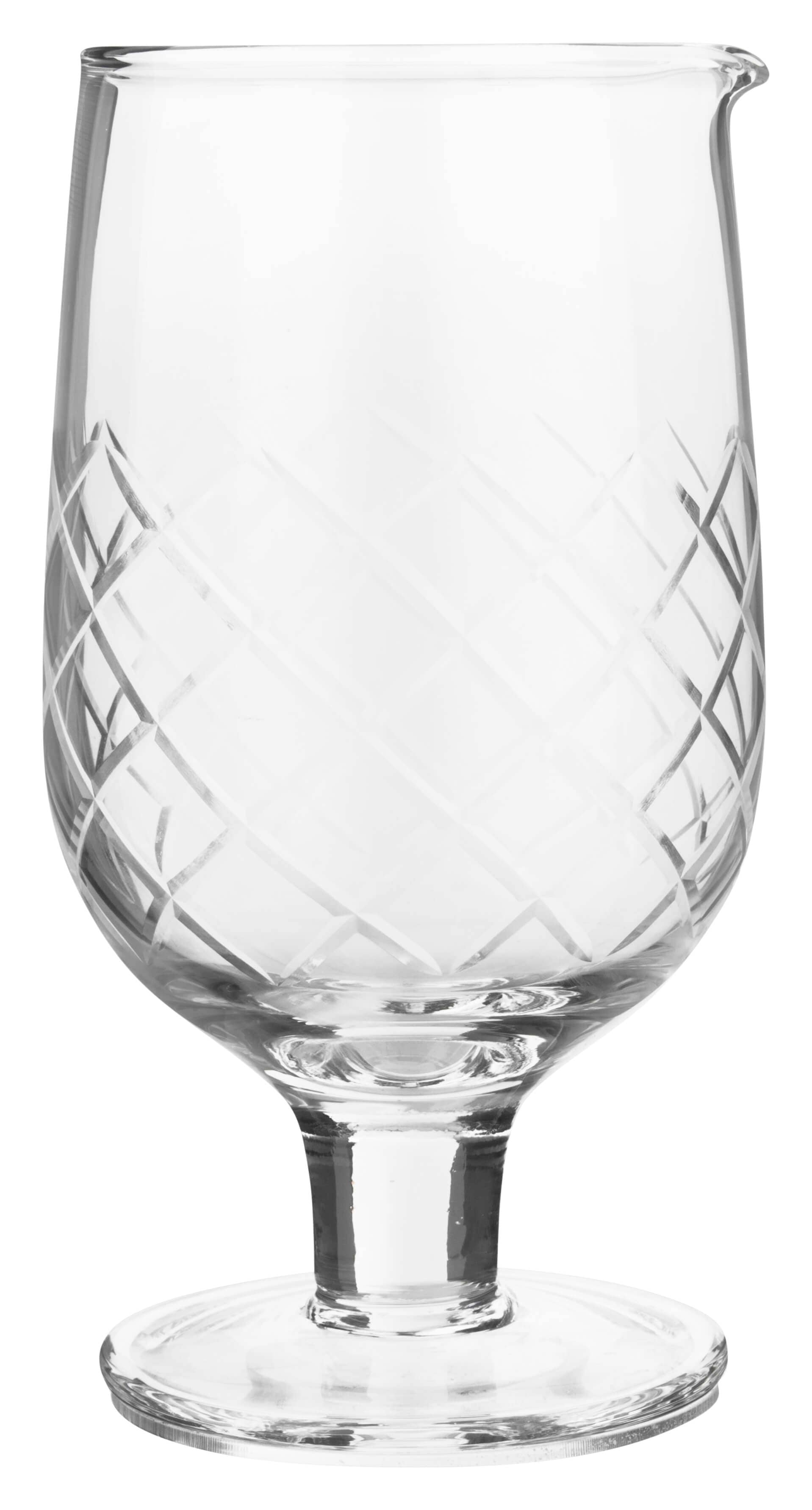 Diamond mixing glass, with spout and stem, Prime Bar - 840ml