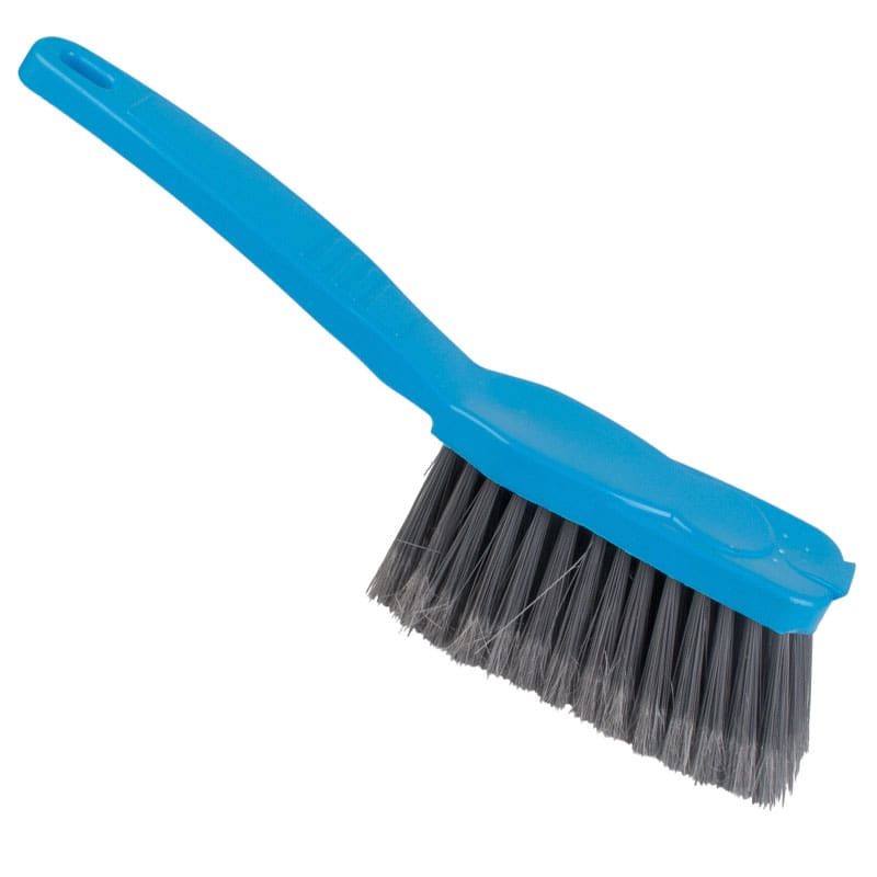 Hand dustpan and brush set, blue - short handle
